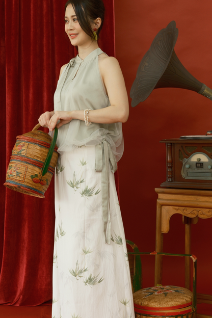 Rosalie Tulle Halter Set in Light Green (In-Stock)