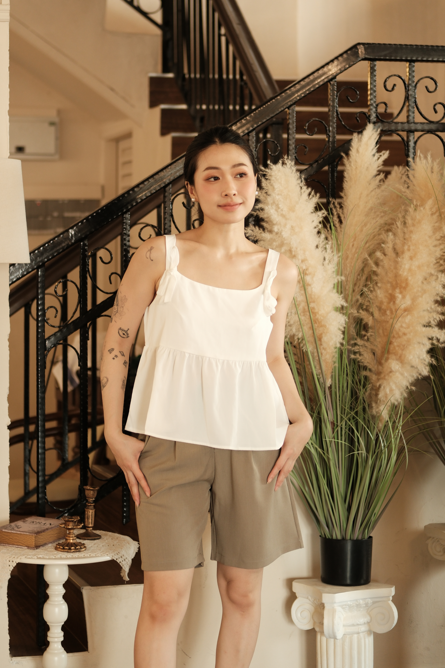 Avery Tailored Bermuda Shorts in Khaki