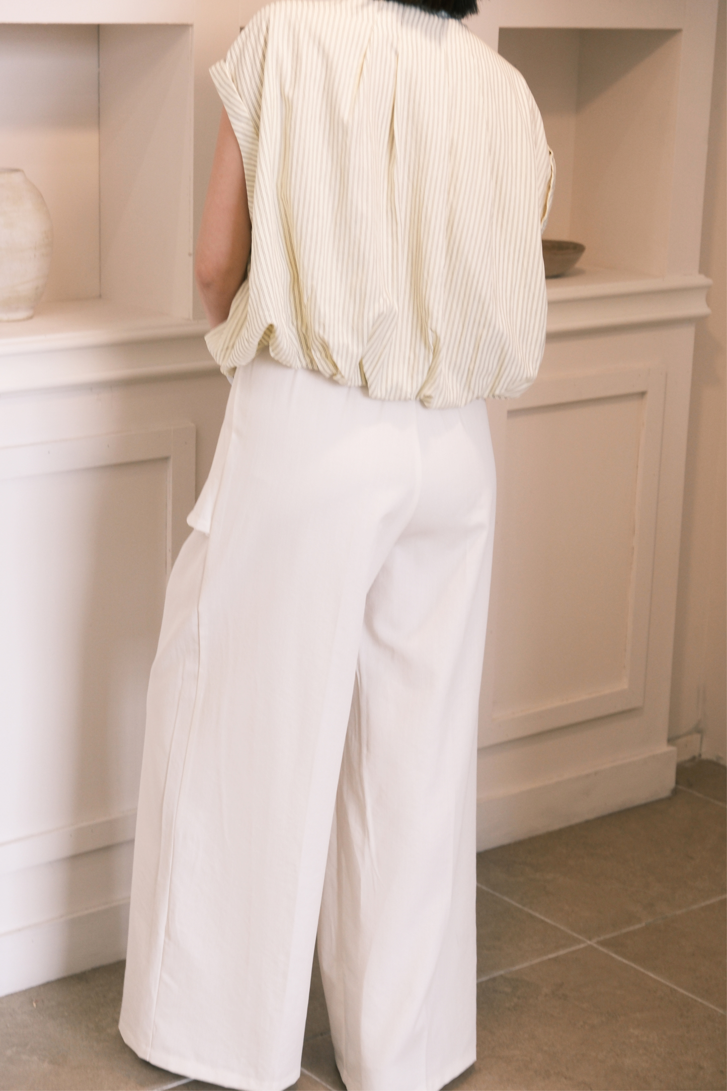 Harper Wide-Leg Pants in White
