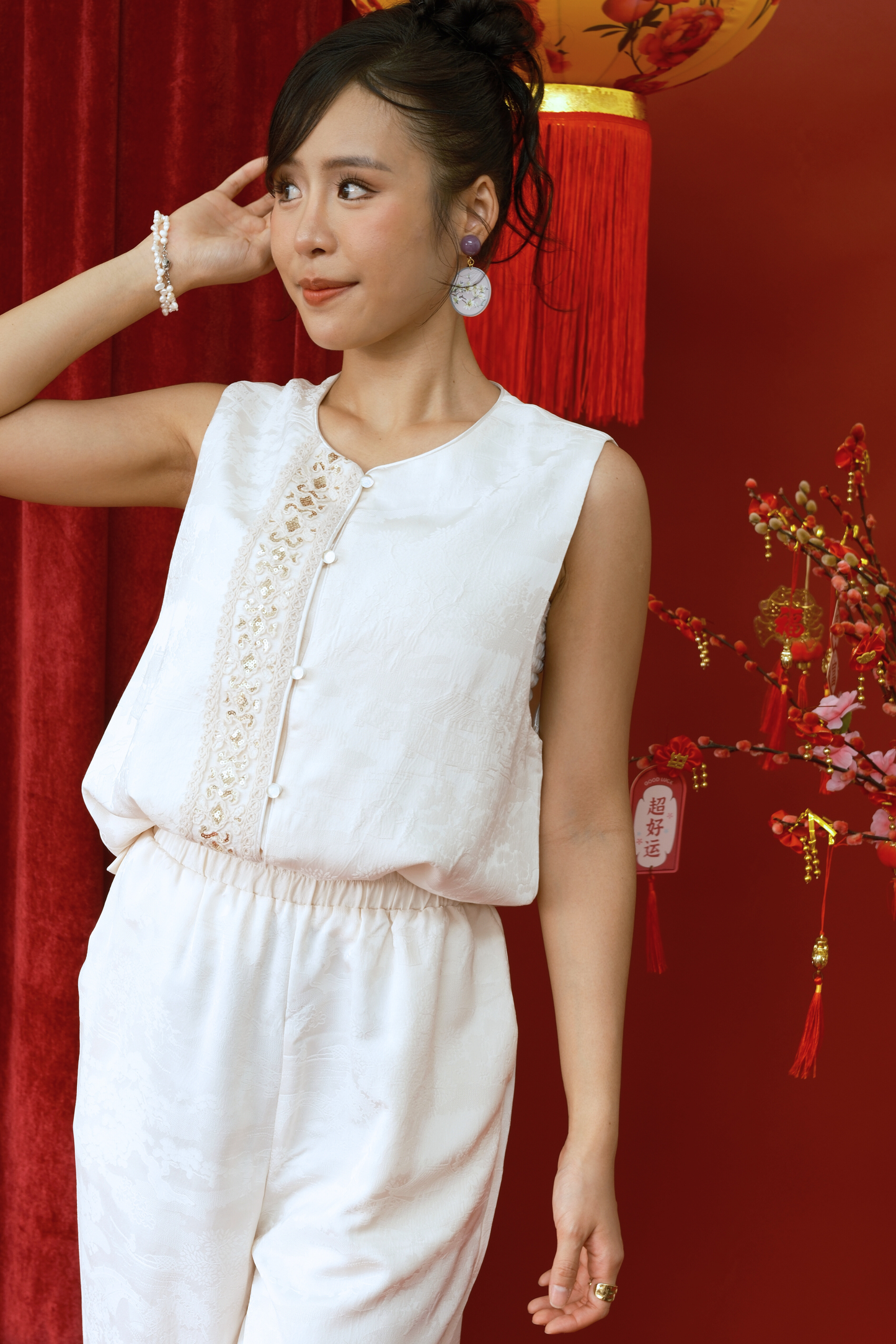 Ivory Whisper Lounge Top