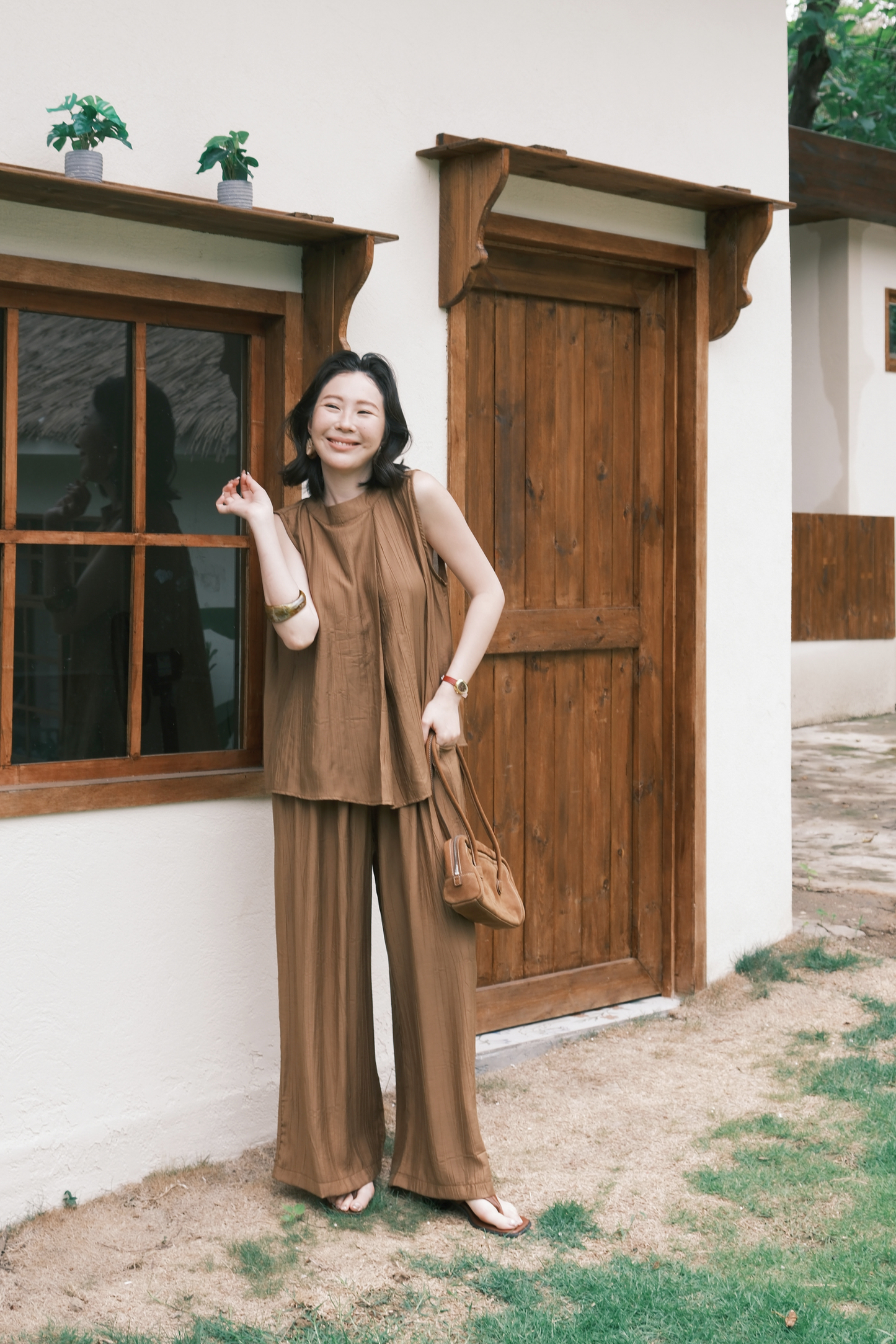 Noéline Relaxed Co-Ord Set in Brown
