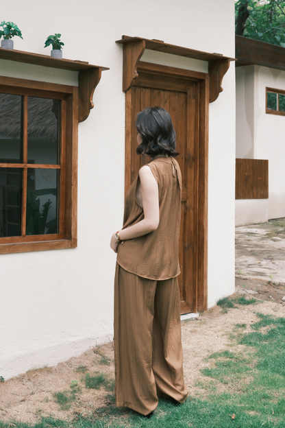 Noéline Relaxed Co-Ord Set in Brown