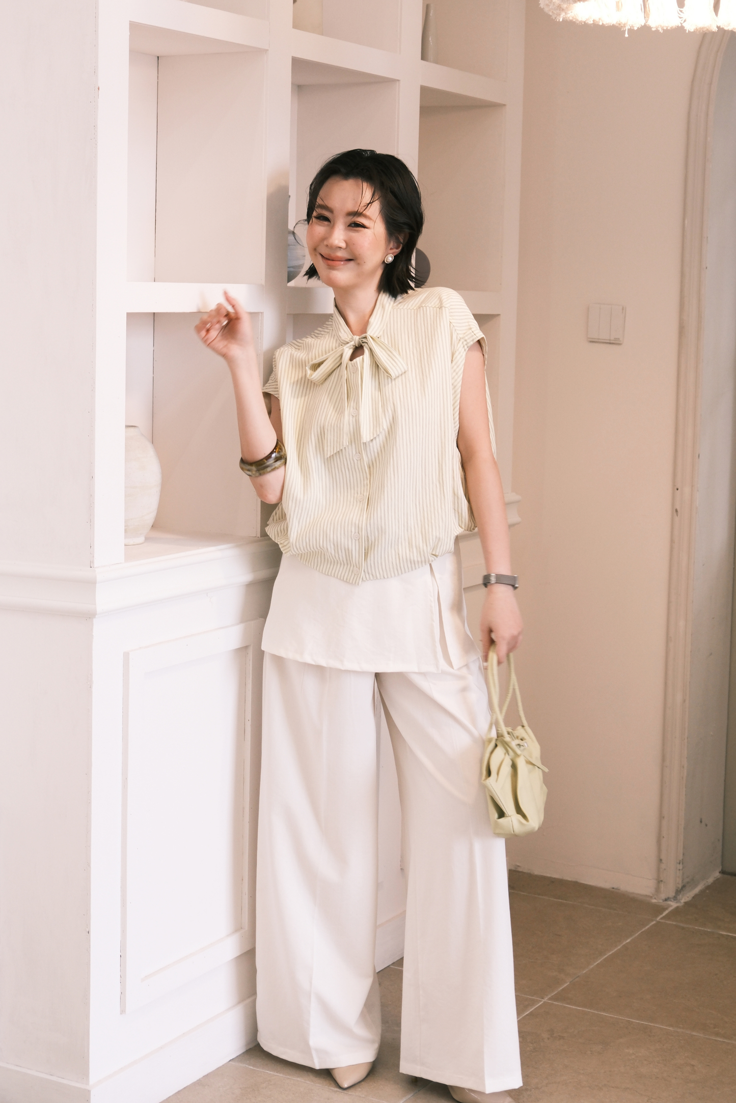 Harper Wide-Leg Pants in White