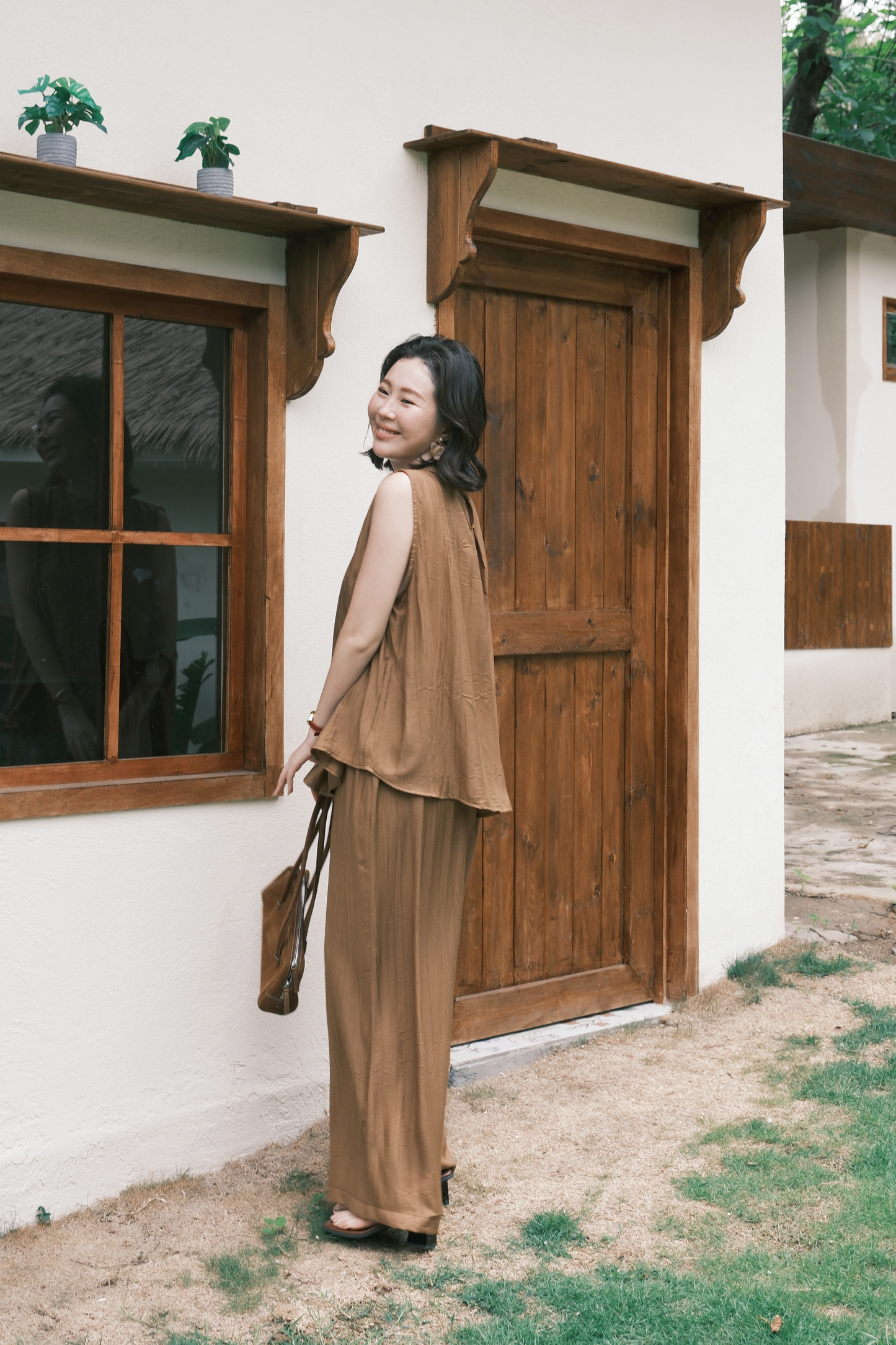 Noéline Relaxed Co-Ord Set in Brown