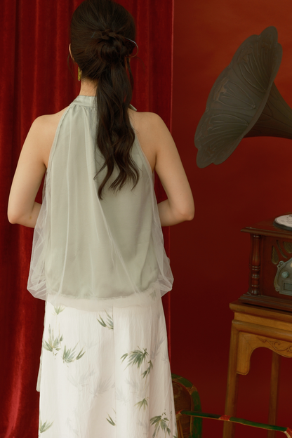 Rosalie Tulle Halter Set in Light Green (In-Stock)