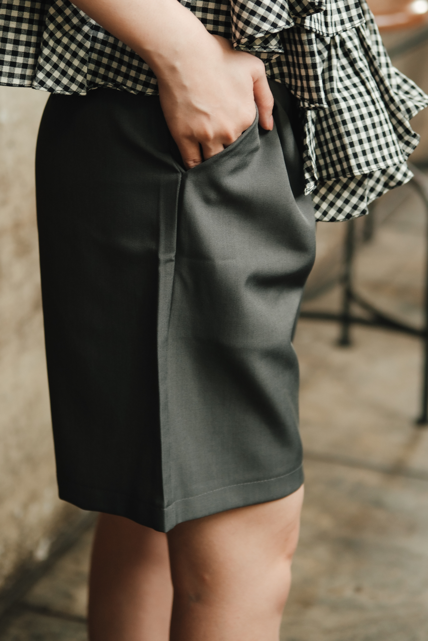 Avery Tailored Bermuda Shorts in Grey