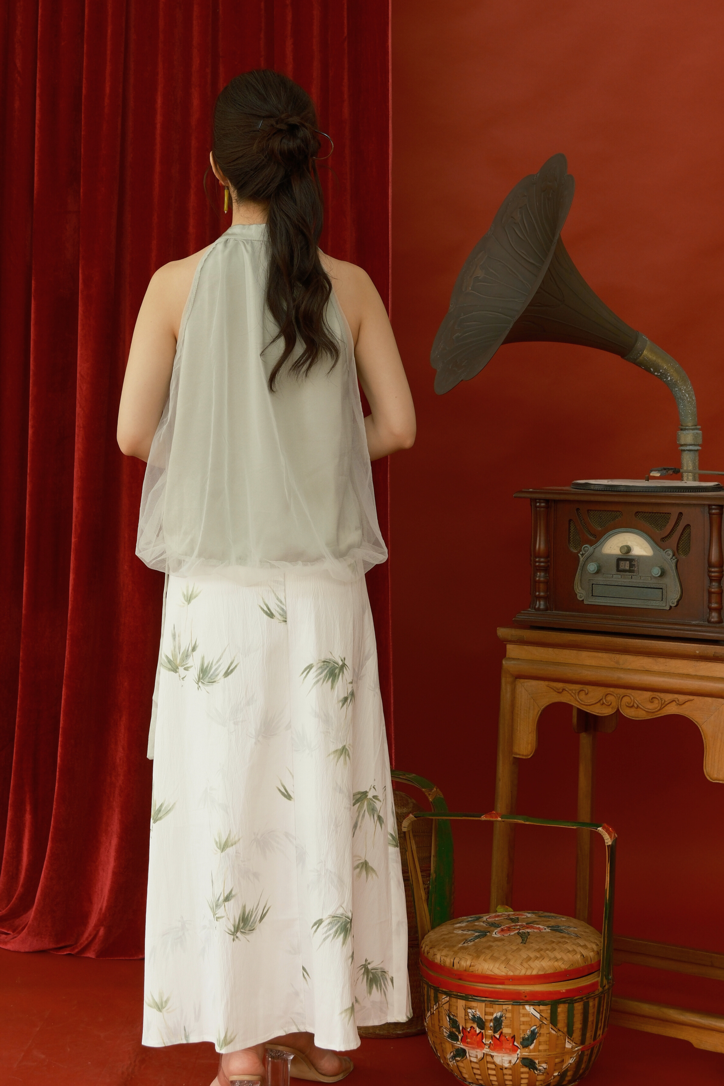 Rosalie Tulle Halter Set in Light Green (In-Stock)