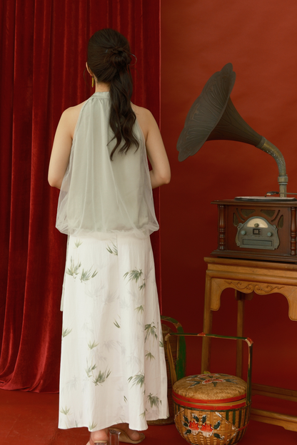 Rosalie Tulle Halter Set in Light Green (In-Stock)