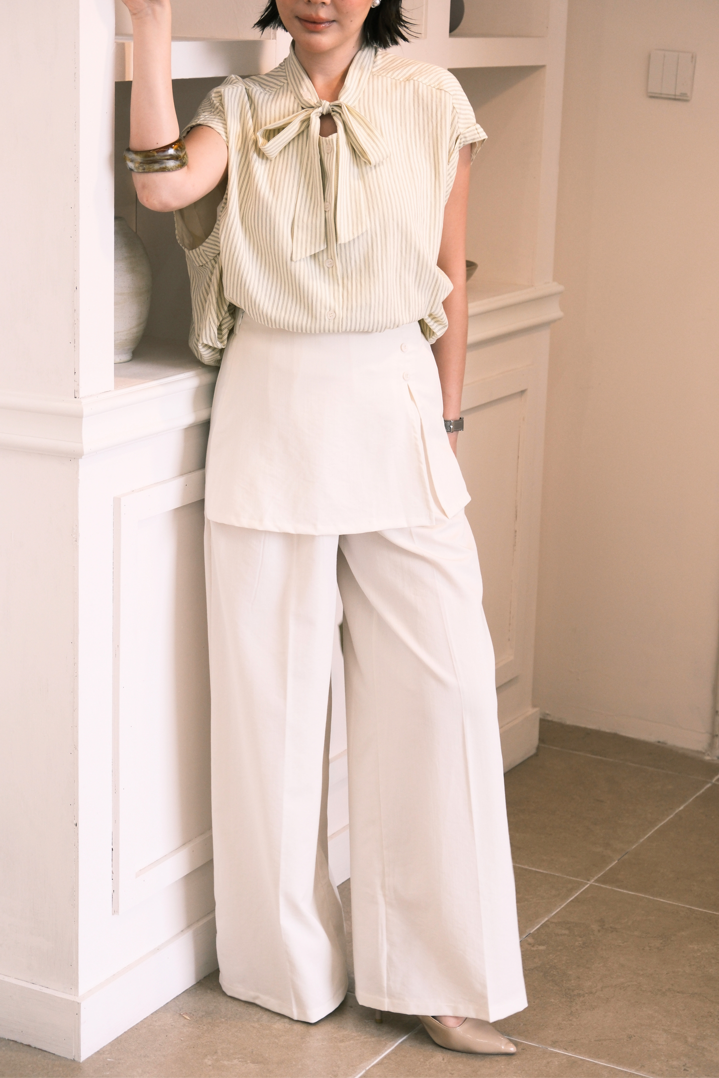 Harper Wide-Leg Pants in White