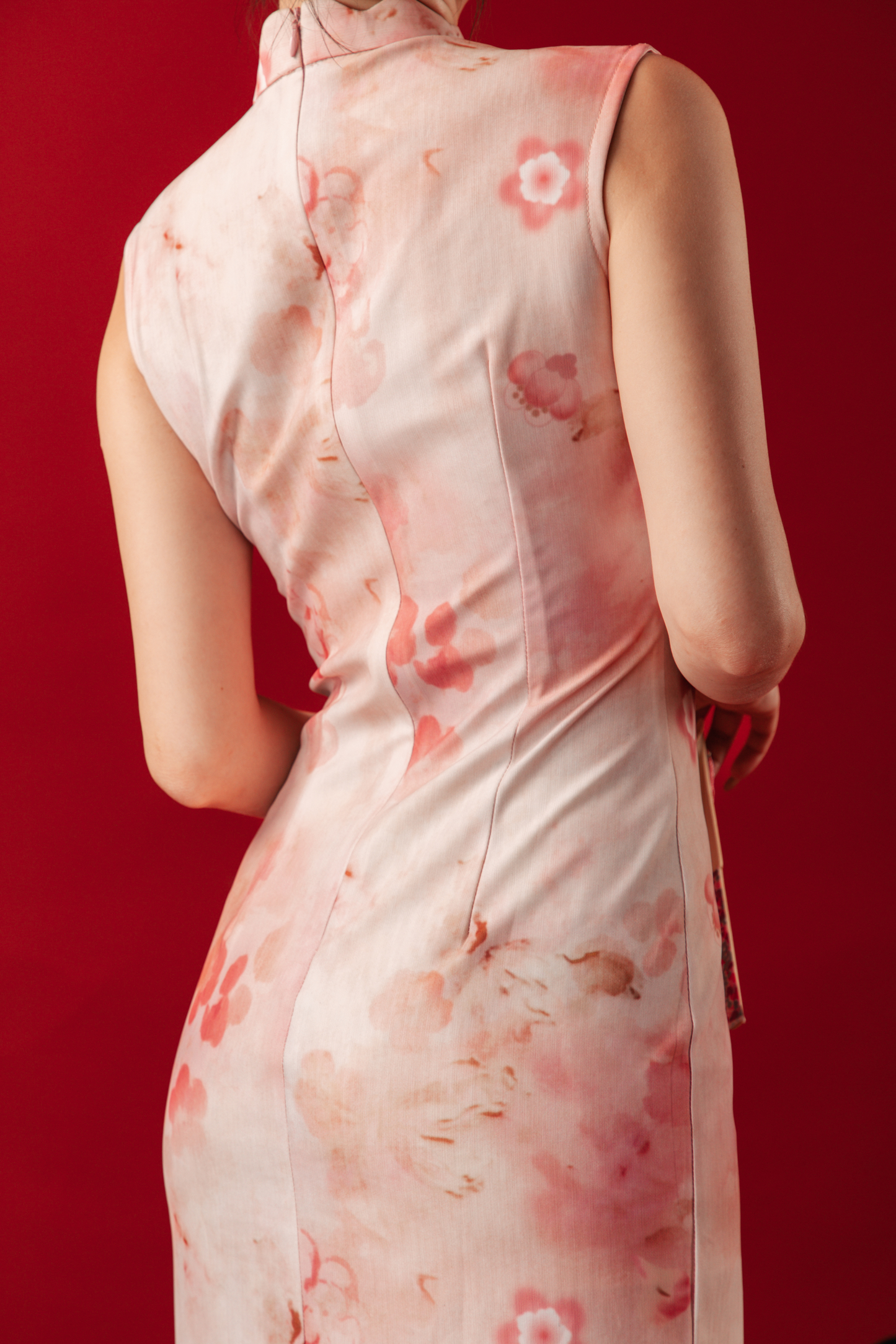 Liana Floral Velvet Cheongsam Dress