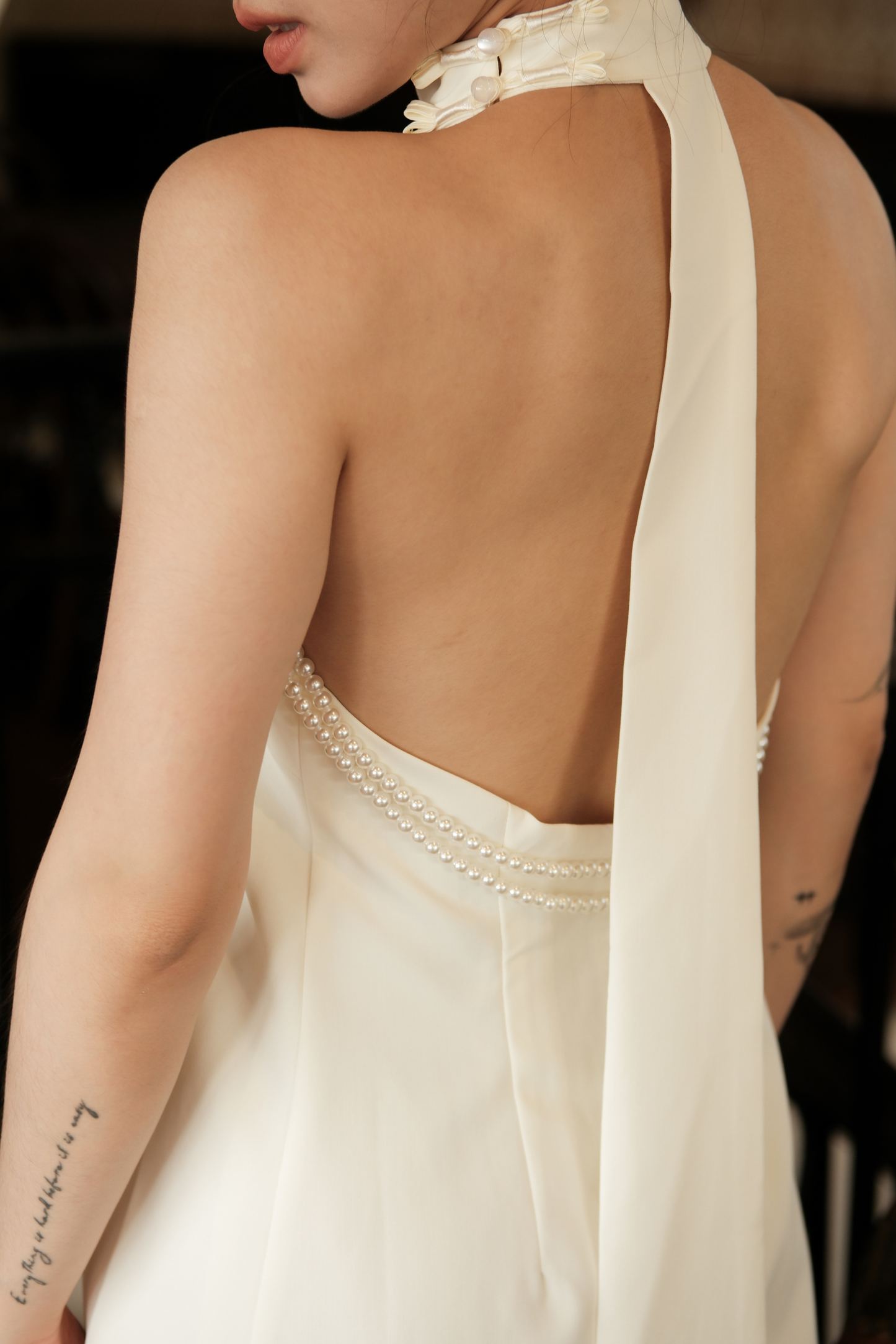 Aurélie Halter Backless Mini Dress