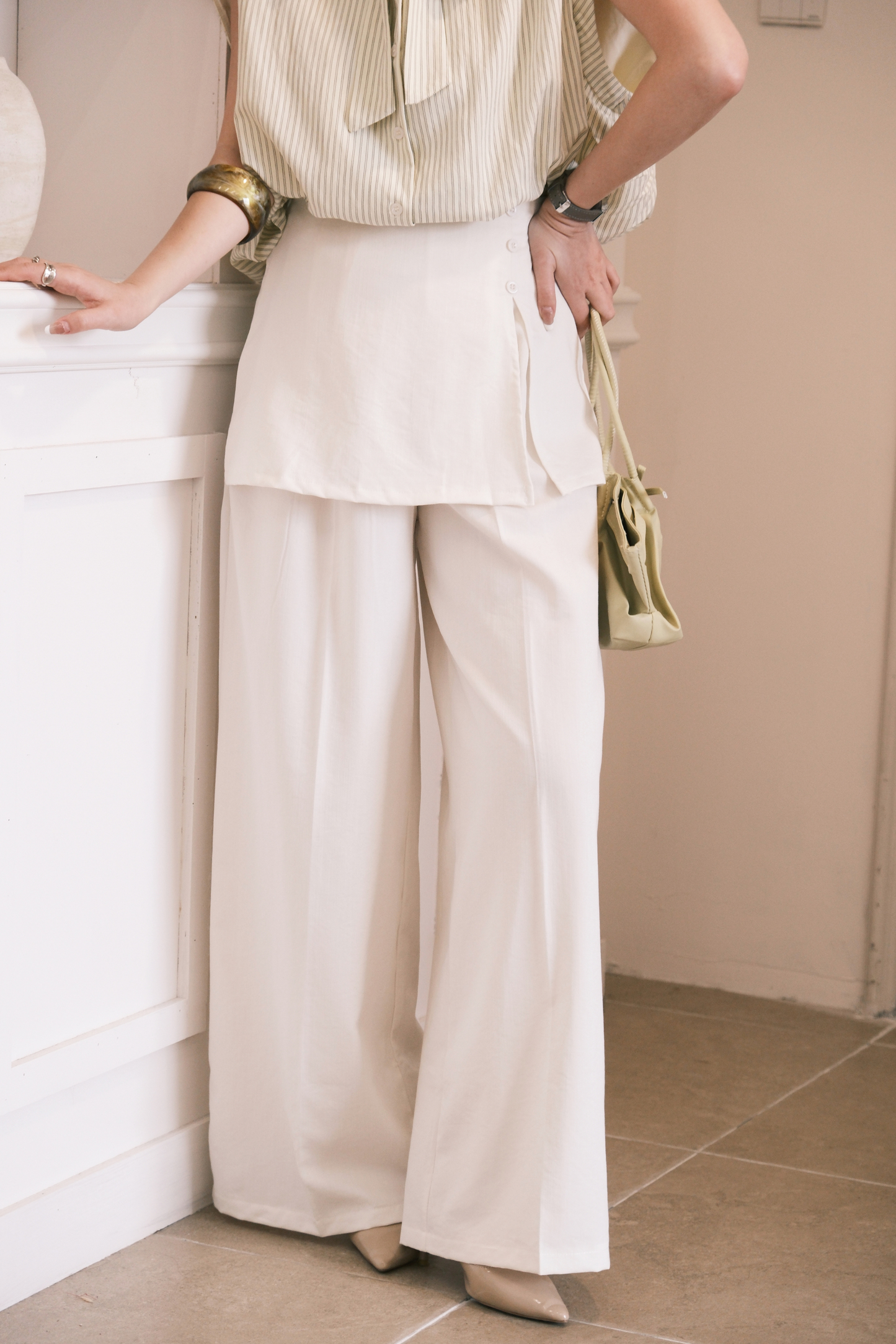 Harper Wide-Leg Pants in White