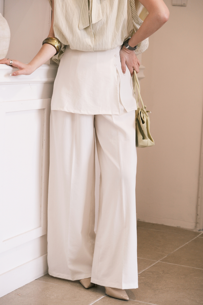 Harper Wide-Leg Pants in White