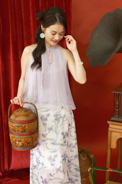 Rosalie Tulle Halter Set in Light Purple (In-Stock)