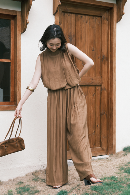 Noéline Relaxed Co-Ord Set in Brown