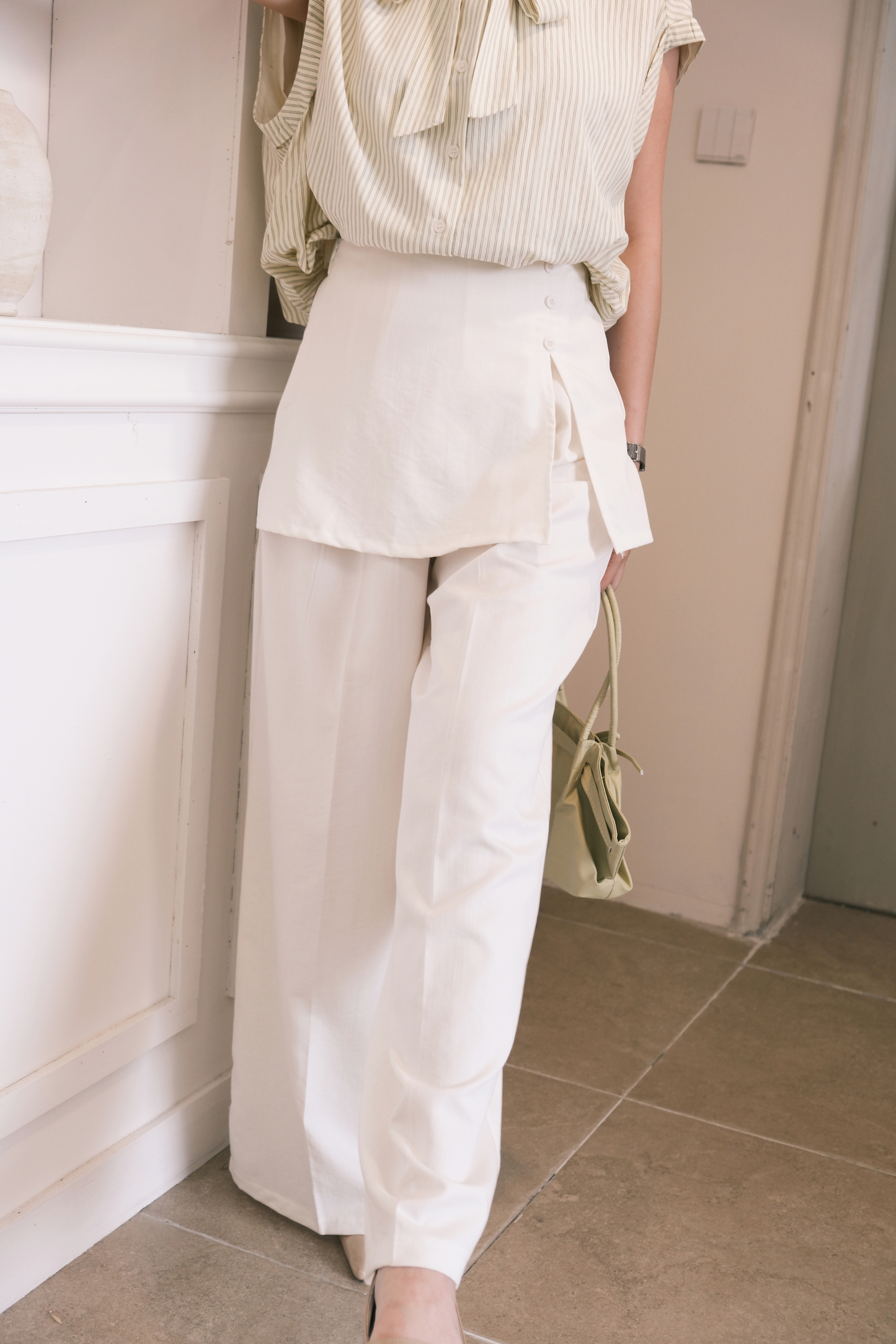 Harper Wide-Leg Pants in White