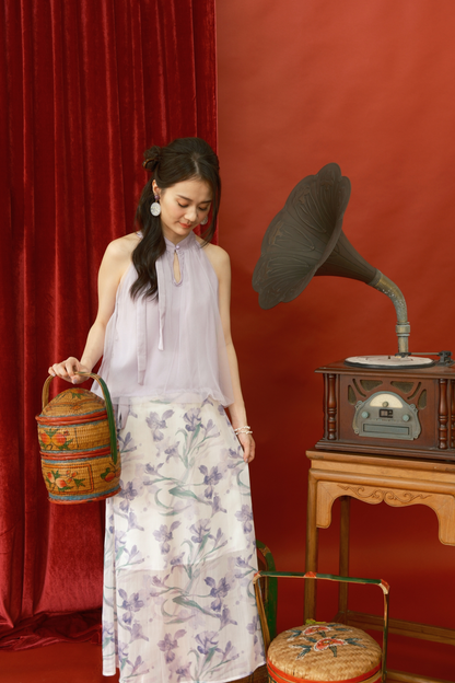 Rosalie Tulle Halter Set in Light Purple (In-Stock)