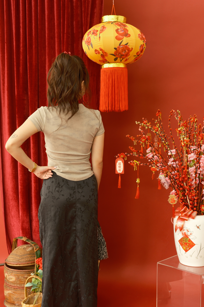 Amandine Bamboo Knit Top in Dark Green