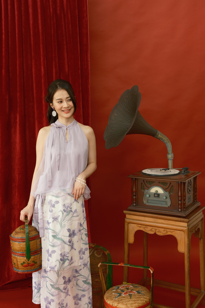 Rosalie Tulle Halter Set in Light Purple (In-Stock)