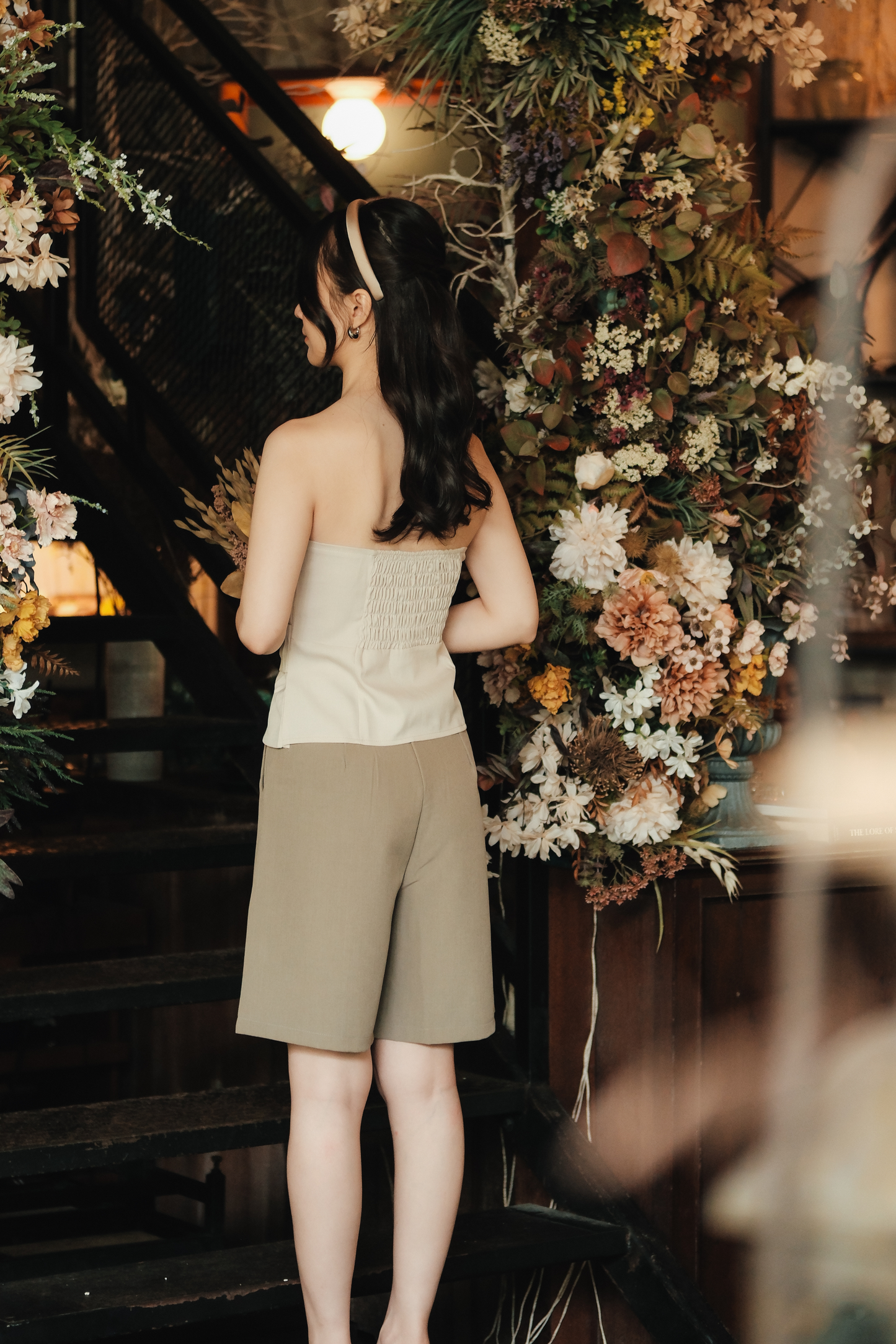 Avery Tailored Bermuda Shorts in Khaki