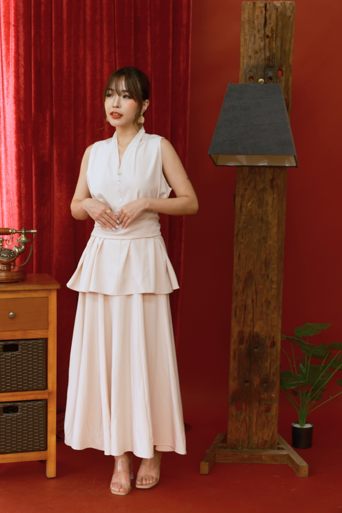 Serene Drape Halter Two-Piece Set (In-Stock)