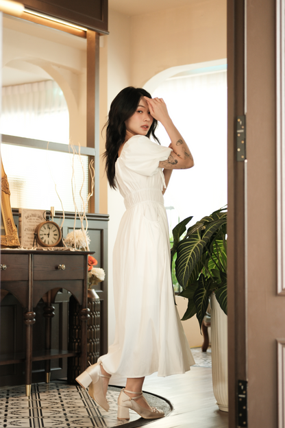 Isla Puff-Sleeve Maxi Dress