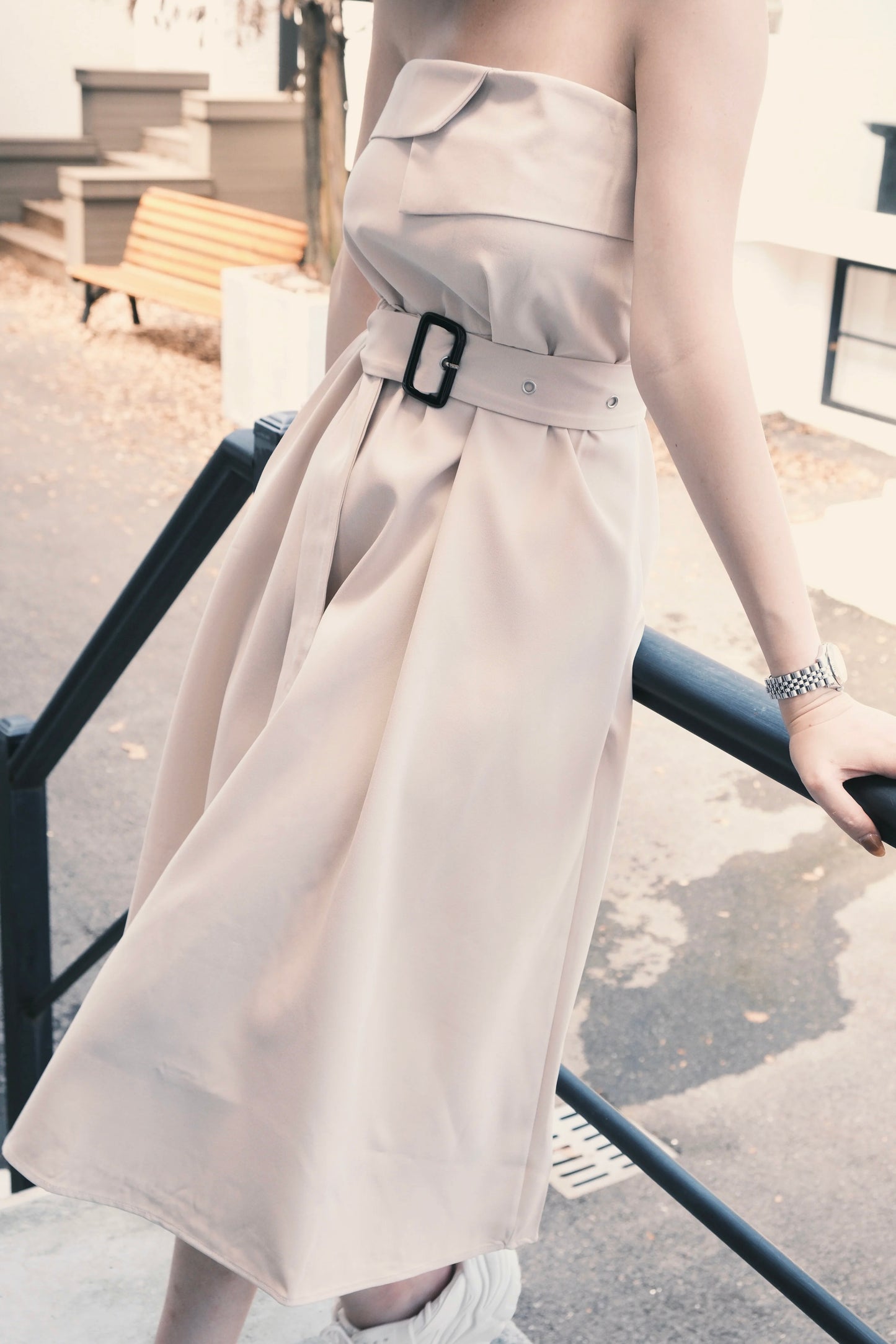 Élise Belted Tube Dress Set