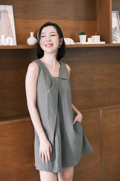 Elara Pleated Swing Mini Dress