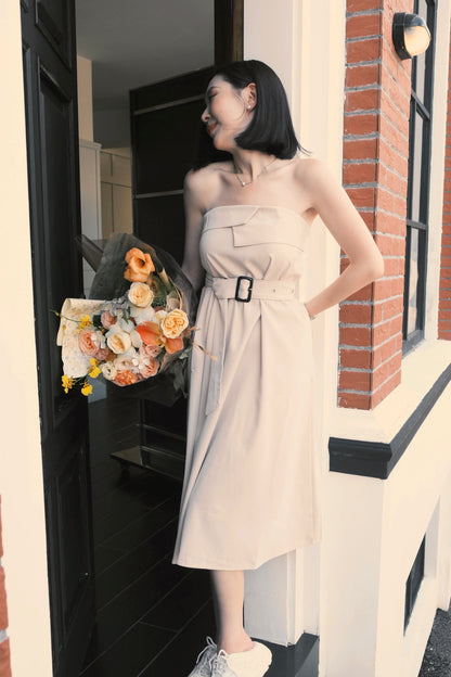 Élise Belted Tube Dress Set