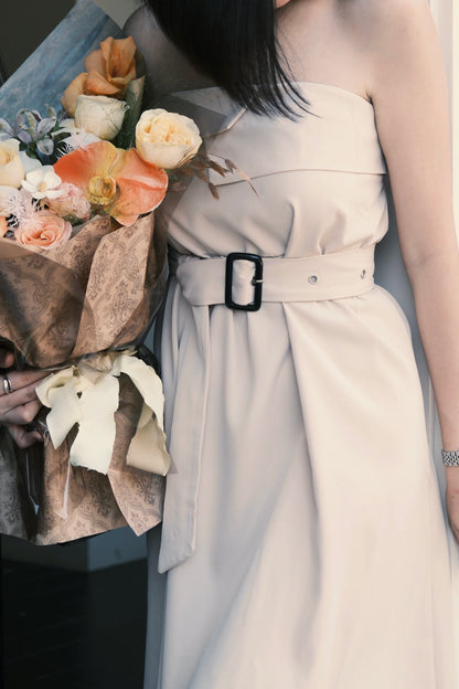 Élise Belted Tube Dress Set