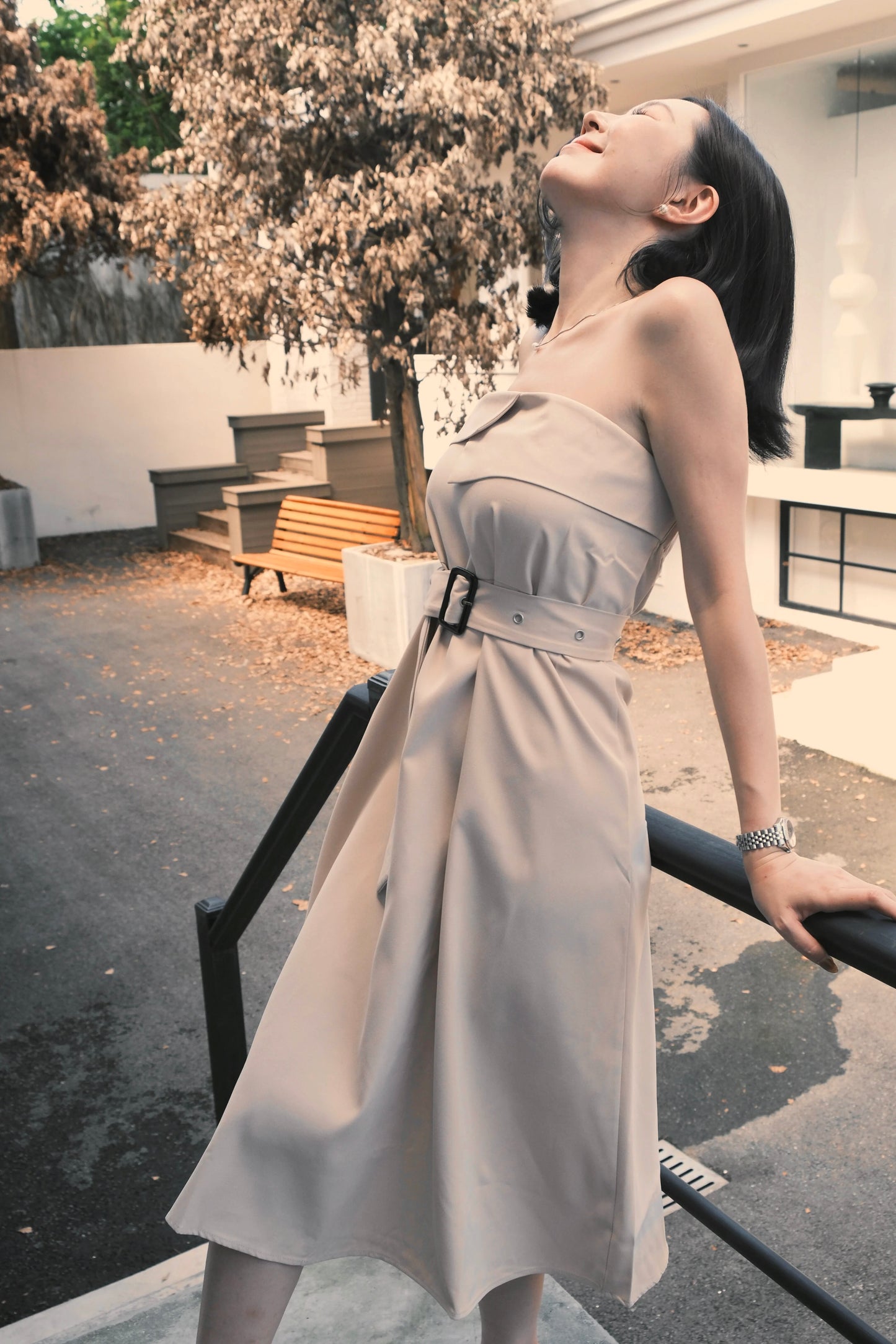 Élise Belted Tube Dress Set