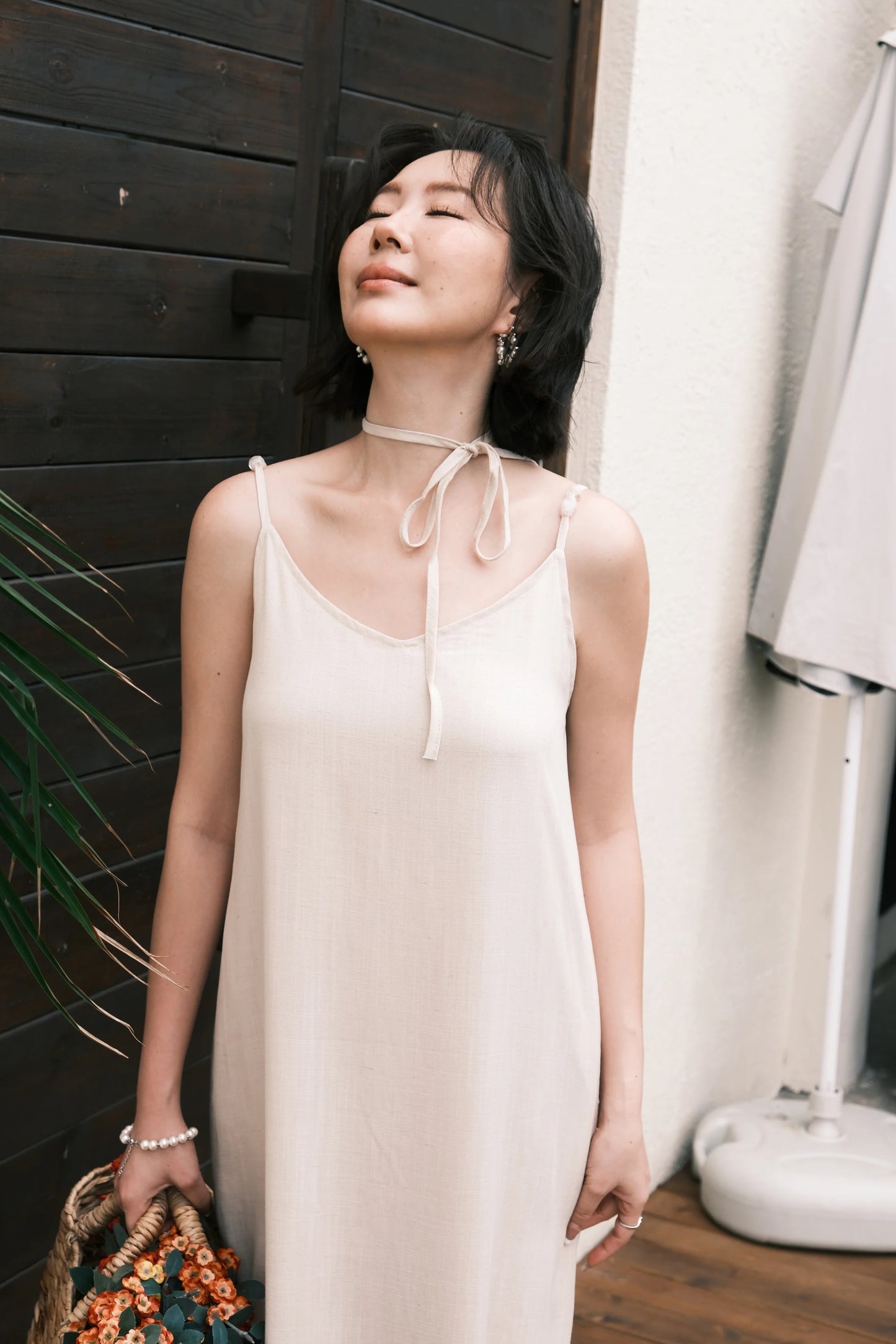 Soleia Fringe Maxi Dress in Oatmeal