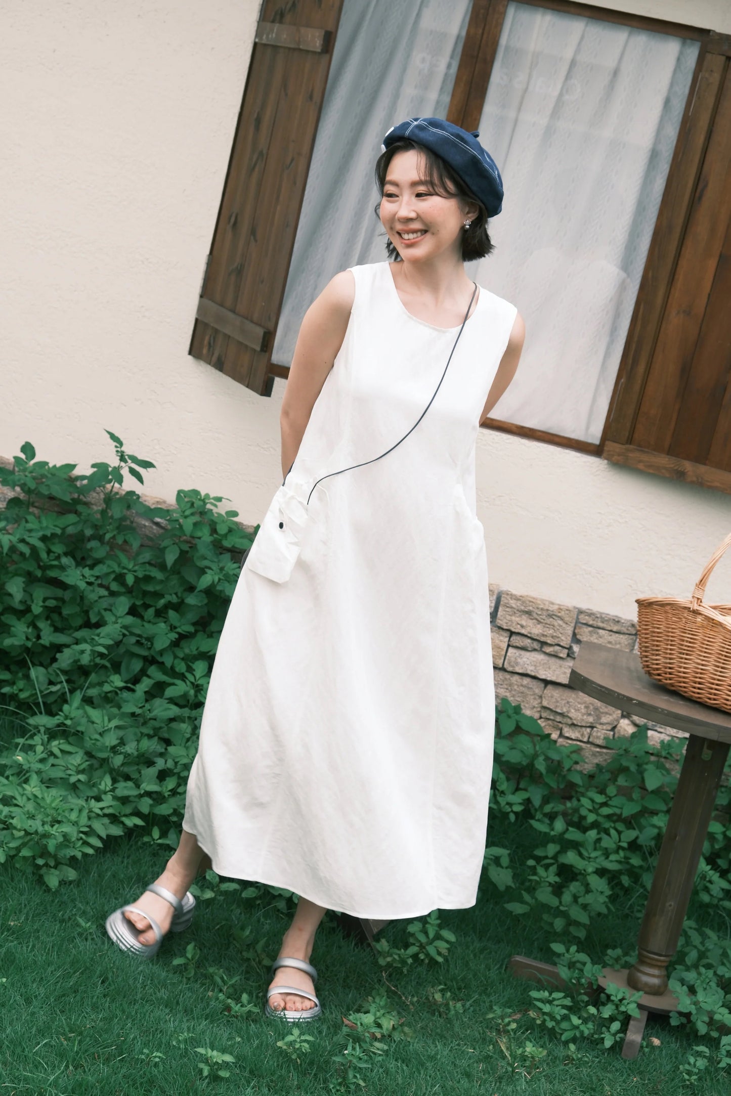 Elodie Midi Dress in Soft White