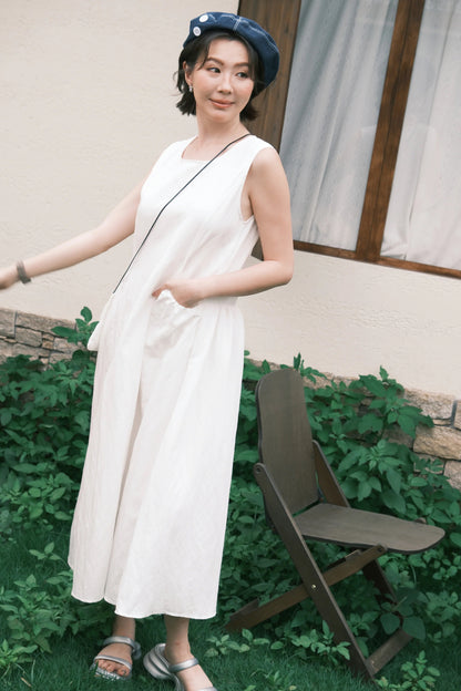 Elodie Midi Dress in Soft White