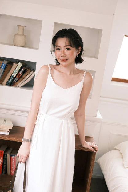 Soleia Fringe Maxi Dress in White