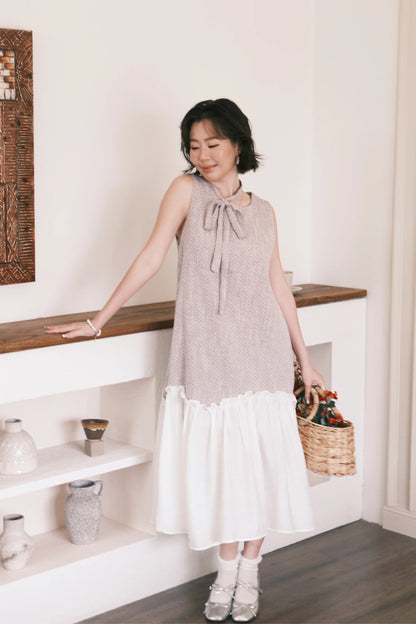 Aurelia Dot Maxi Dress in Lavender Mist