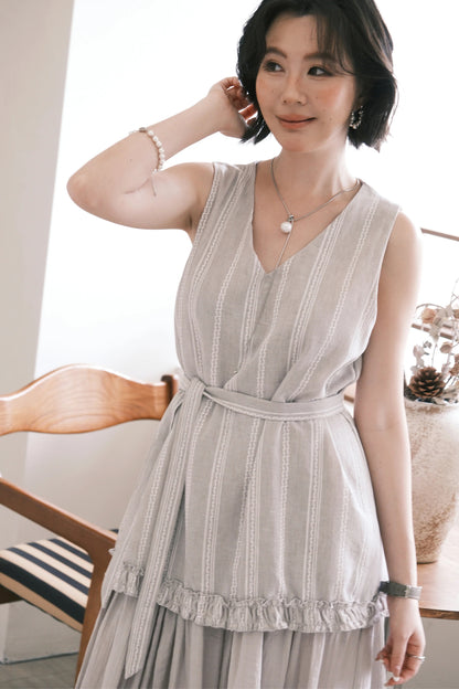 Émilie Layered Dress in Grey