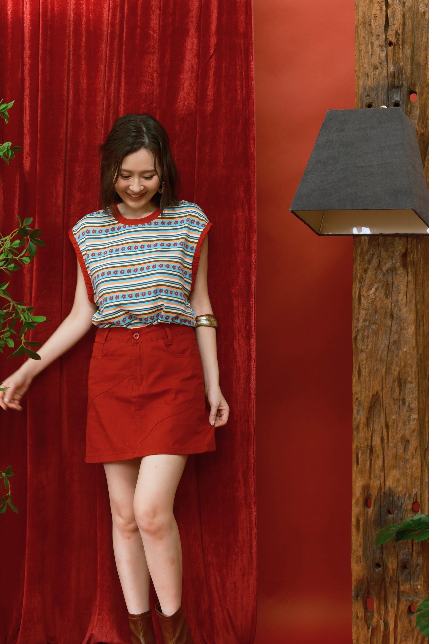 Maribel Folk Stripe Two-Piece Set