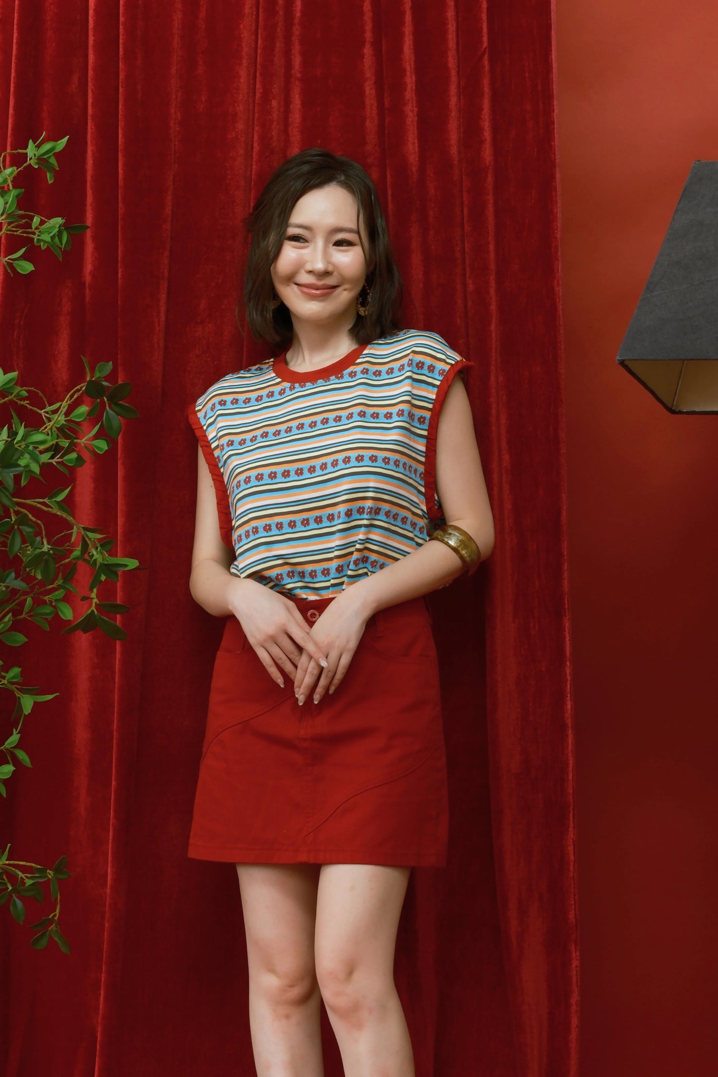 Maribel Folk Stripe Two-Piece Set