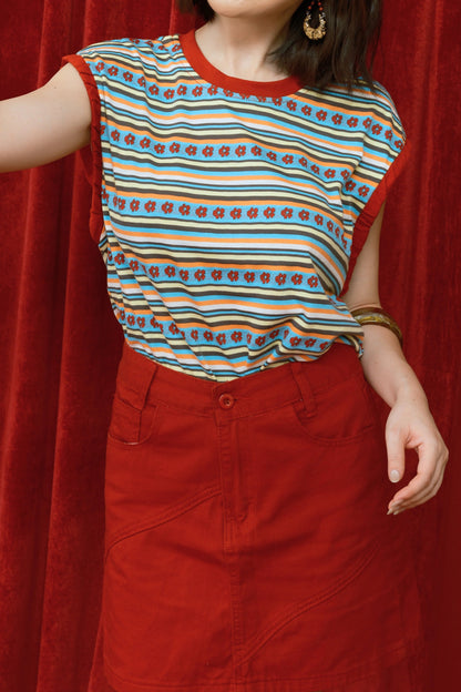 Maribel Folk Stripe Two-Piece Set