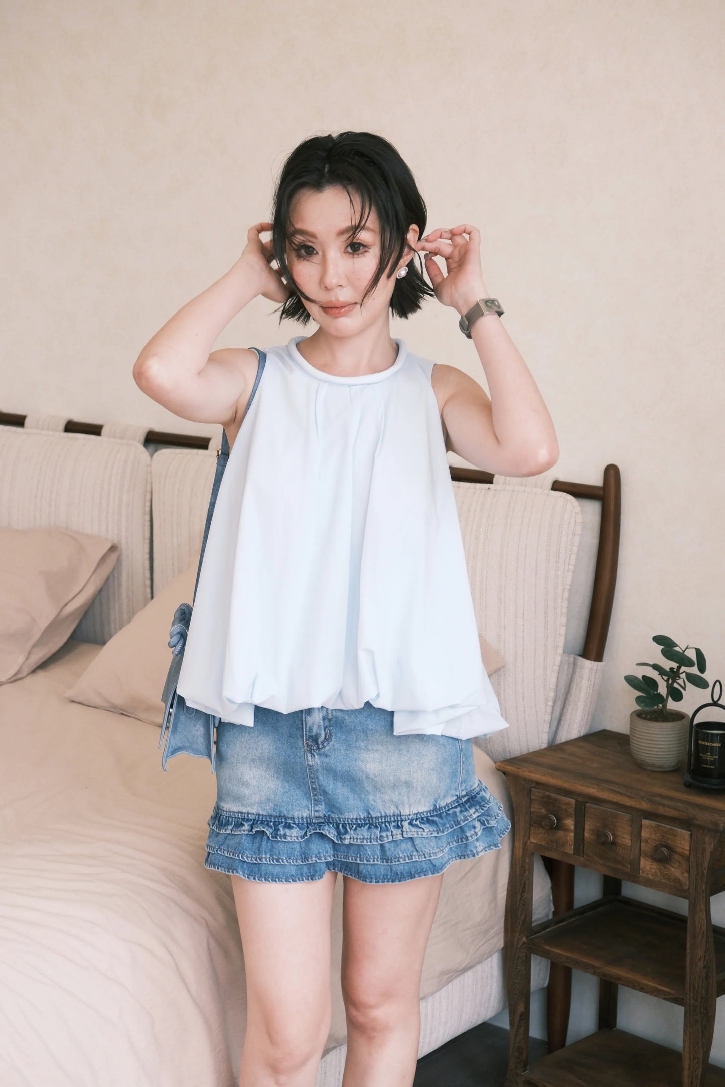 Rosalie Ruffle Denim Skirt