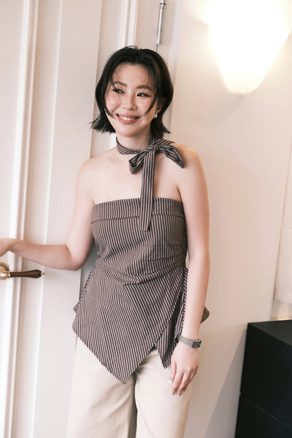 Capri Scarf Top in Coffee