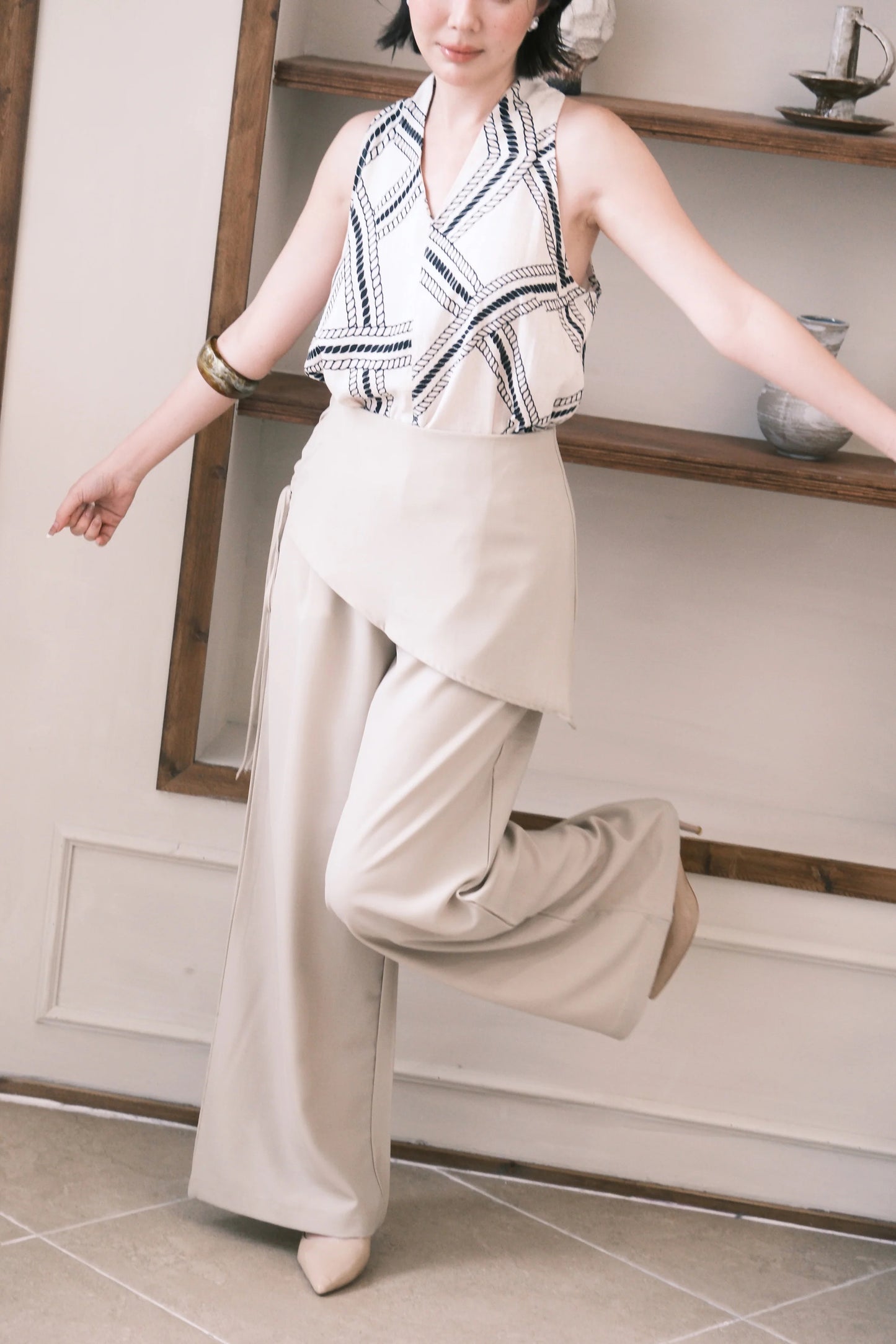 Sloane Wide-Leg Pants in Khaki