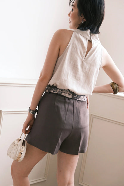 Sienna Tailored Shorts in Grey
