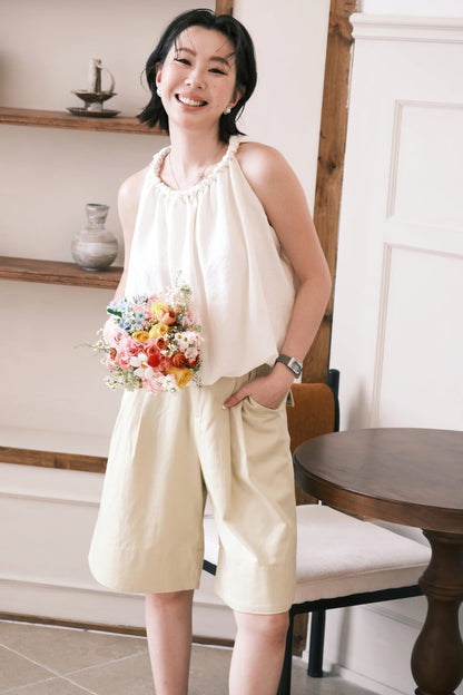 Aurelia Bermuda Shorts in Yellow