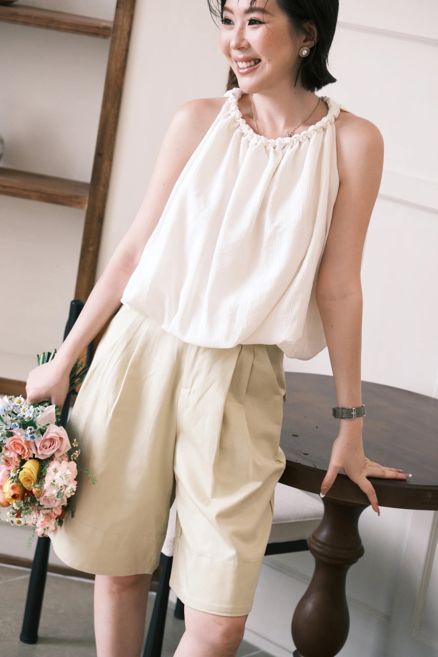 Aurelia Bermuda Shorts in Yellow