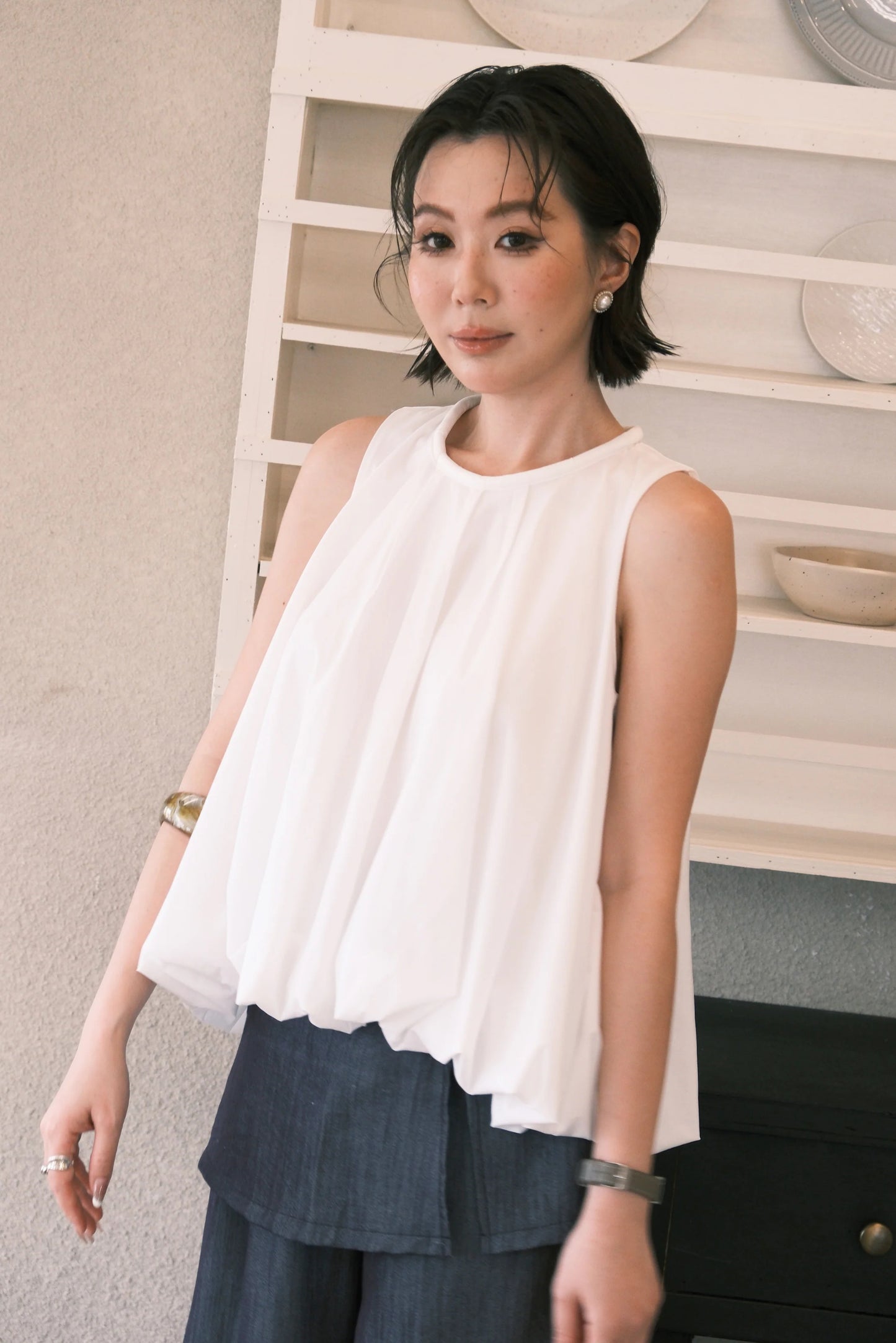 Skye Bubble Top in White