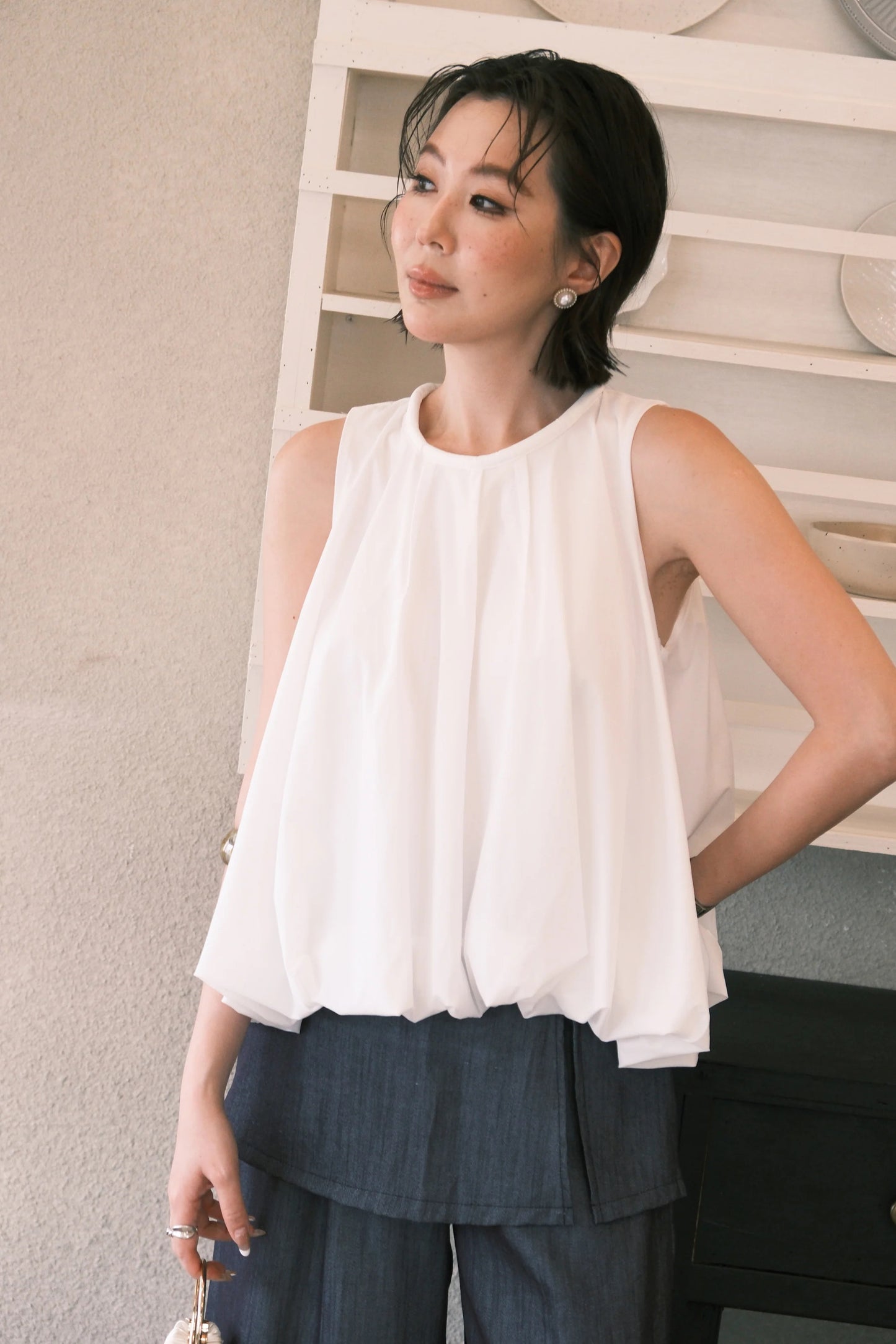Skye Bubble Top in White