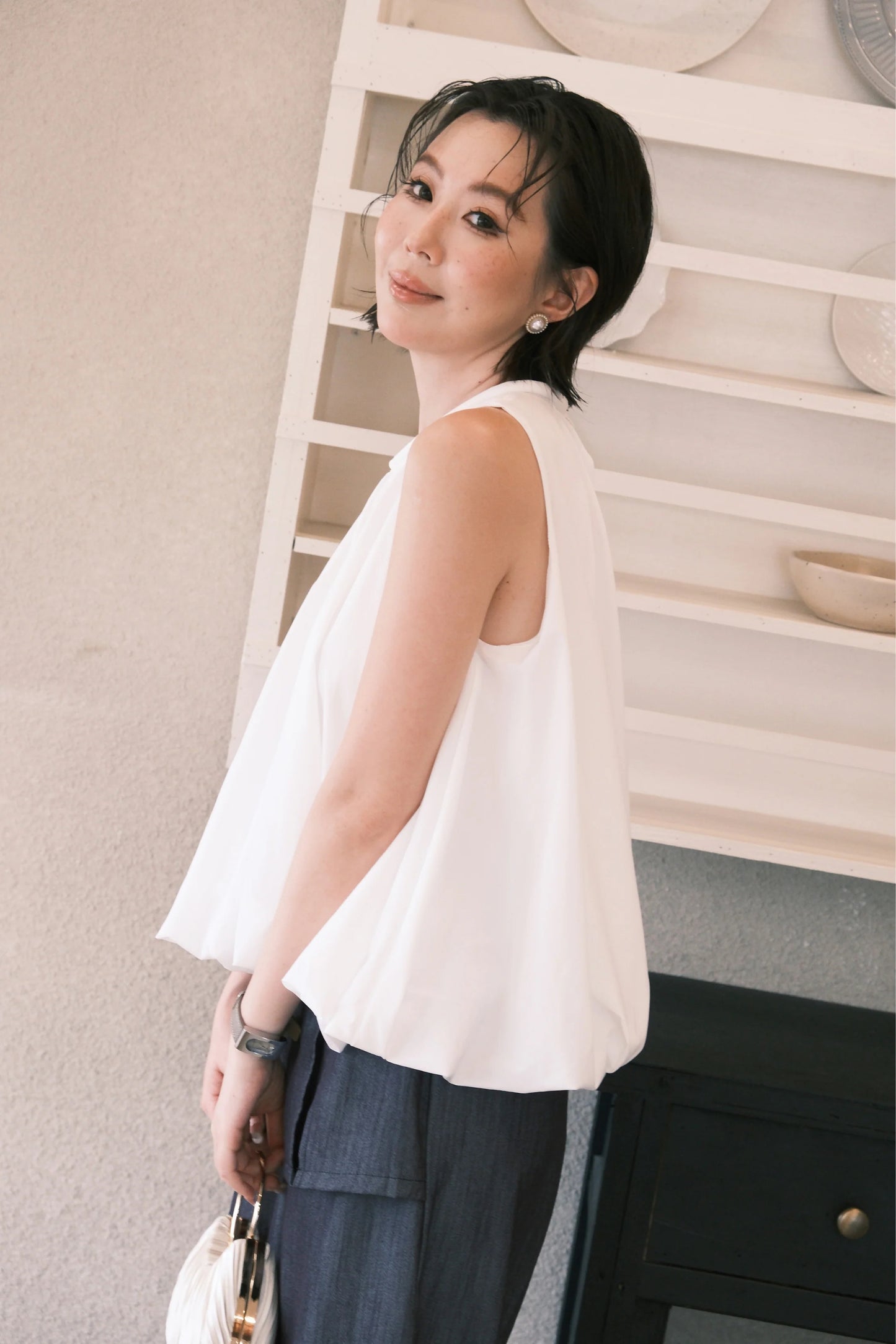 Skye Bubble Top in White