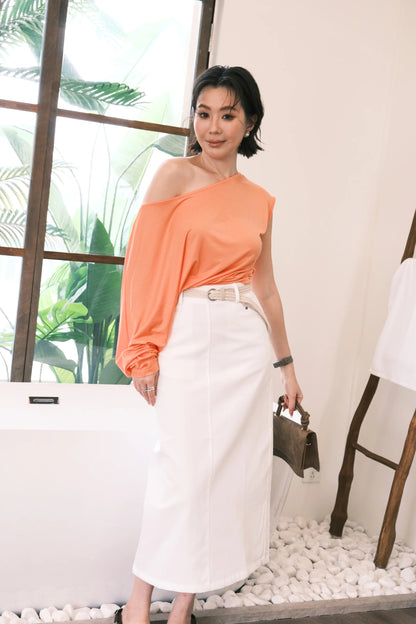 Soleil Asymmetrical Top in Orange